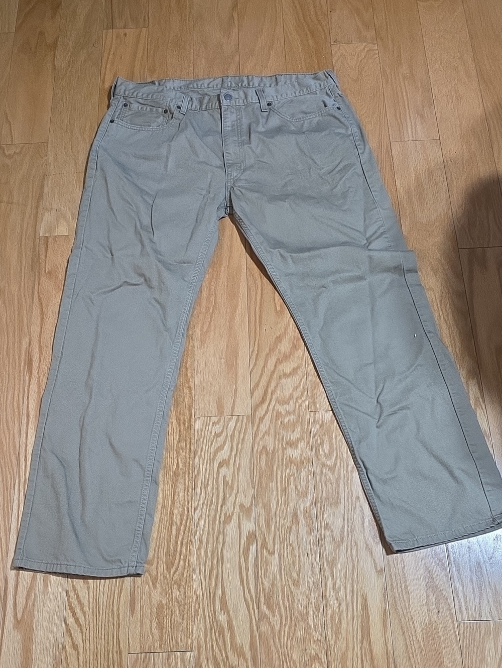 Levi’s 505 Regular Fit Jeans Men’s 40x34 Beige Khaki Straight Leg